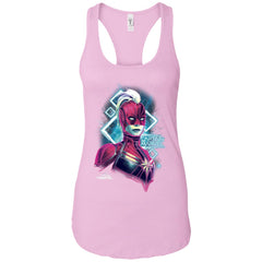 Marvel Captain Marvel Space Glow Neon Women Tank Top Women Tank Top - parenttees