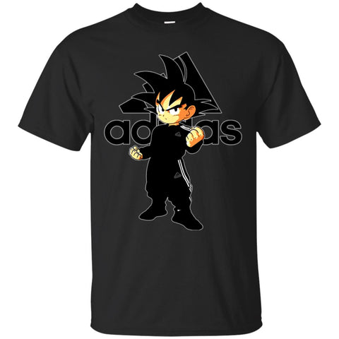 Goku Adidas Black T-shirt Men Cotton T-Shirt Black / S Men Cotton T-Shirt - parenttees