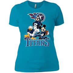 Mickey Mouse Tennessee Titans American Football Nfl Sports Shirt Women Cotton T-Shirt Women Cotton T-Shirt - parenttees