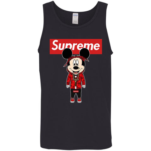 Supreme Mickey Style Fashion T-shirt Men Cotton Tank Black / X-Small Men Cotton Tank - parenttees