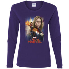 Marvel Captain Marvel Powers Portrait Women Long Sleeve Shirt Women Long Sleeve Shirt - parenttees