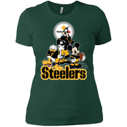 Mickey Mouse Pittsburgh Steelers American Football Nfl Sports Shirt Women Cotton T-Shirt