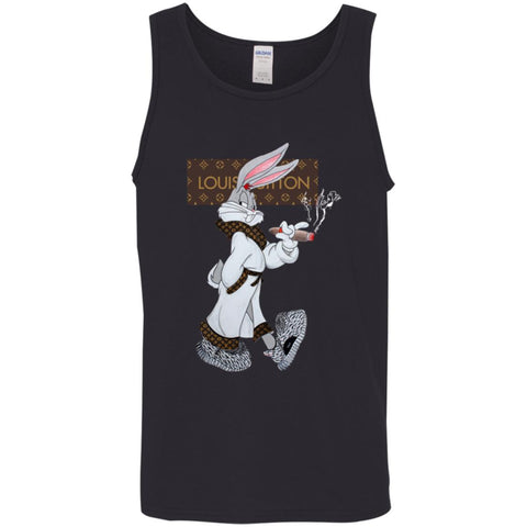 Louis Vuitton Rabbit Smoking Shirt Men Cotton Tank Black / X-Small Men Cotton Tank - parenttees