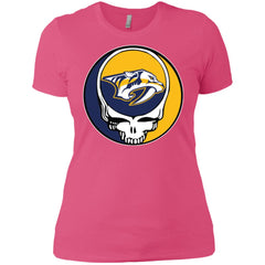 Nashville Predators Grateful Dead Steal Your Face Hockey Nhl Shirts Women Cotton T-Shirt Women Cotton T-Shirt - parenttees