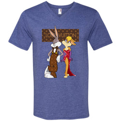 Louis Vuitton Rabbit Love Family T-shirt Men V-Neck T-Shirt