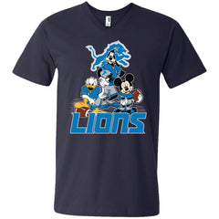 Mickey Mouse Detroit Lions American Football Nfl Sports Shirt Men V-Neck T-Shirt Men V-Neck T-Shirt - parenttees