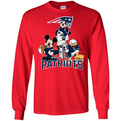 Nfl - New England Patriots Donald Duck Goofy Mickey Mouse Super Bowl 2019 Football Men Long Sleeve Shirt Men Long Sleeve Shirt - parenttees