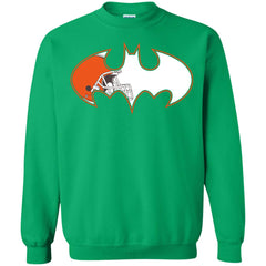 We Are The Cleveland Browns Batman Nfl Mashup Crewneck Pullover Sweatshirt Crewneck Pullover Sweatshirt - parenttees