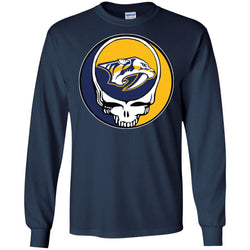 Nashville Predators Grateful Dead Steal Your Face Hockey Nhl Shirts Men Long Sleeve Shirt