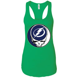 Tampa Bay Lightning Grateful Dead Steal Your Face Hockey Nhl Shirts Women Tank Top