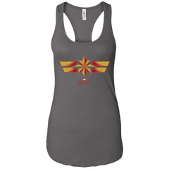 Marvel Captain Marvel Retro Red Yellow Logo Women Tank Top Women Tank Top - parenttees