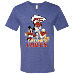 Nfl – Kansas City Chiefs Donald Duck Goofy Mickey Mouse Super Bowl 2019 Football Men V-Neck T-Shirt Men V-Neck T-Shirt - parenttees