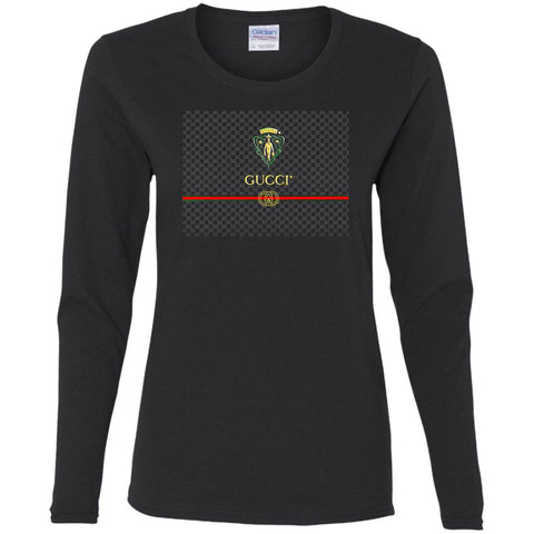 Gucci Graphic Logo Black T-shirt Women Long Sleeve Shirt Black / S Women Long Sleeve Shirt - parenttees