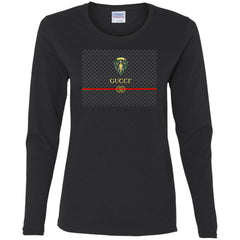 Gucci Graphic Logo Black T-shirt Women Long Sleeve Shirt Women Long Sleeve Shirt - parenttees