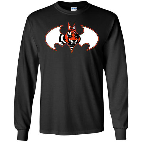 We Are The Cincinnati Bengals Batman Nfl Mashup Men Long Sleeve Shirt Black / S Men Long Sleeve Shirt - parenttees