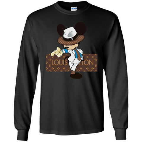 Louis Vuitton Mickey Dance Tshirt Men Long Sleeve Shirt Black / S Men Long Sleeve Shirt - parenttees