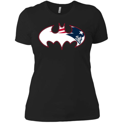 We Are The New England Patriots Batman Nfl Mashup Women Cotton T-Shirt Black / X-Small Women Cotton T-Shirt - parenttees