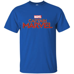 Marvel Captain Marvel Movie Logo Red Men Cotton T-Shirt Men Cotton T-Shirt - parenttees