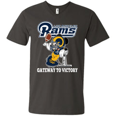 Los Angeles Rams Gateway To Victory Super Bowl 2019 Mickey Mouse Football Nfl Men V-Neck T-Shirt Men V-Neck T-Shirt - parenttees