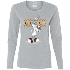 Gucci Rabbit Smoking Funny T-shirt Women Long Sleeve Shirt Women Long Sleeve Shirt - parenttees