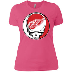 Detroit Red Wings Grateful Dead Steal Your Face Hockey Nhl Shirts Women Cotton T-Shirt Women Cotton T-Shirt - parenttees