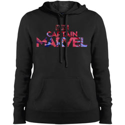 Captain Marvel Bold Tie Dye Movie Logo Women Hooded Sweatshirt