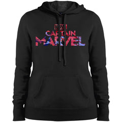 Captain Marvel Bold Tie Dye Movie Logo Women Hooded Sweatshirt Women Hooded Sweatshirt - parenttees