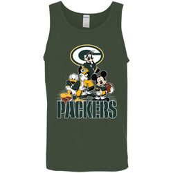 Mickey Mouse Green Bay Packer American Football Nfl Sports Shirt Men Cotton Tank