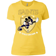 Nfl – New Orleans Saints Totally Awesome Mickey Mouse Super Bowl 2019 Football Women Cotton T-Shirt Women Cotton T-Shirt - parenttees