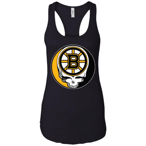 Boston Bruins Grateful Dead Steal Your Face Hockey Nhl Shirts Women Tank Top Black / X-Small Women Tank Top - parenttees