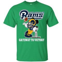 Los Angeles Rams Gateway To Victory Super Bowl 2019 Mickey Mouse Football Nfl Men Cotton T-Shirt Men Cotton T-Shirt - parenttees