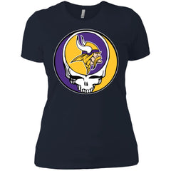 Minnesota Vikings Grateful Dead Steal Your Face Football Nfl Shirts Women Cotton T-Shirt Women Cotton T-Shirt - parenttees