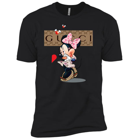 Minnie Mouse Love Couple T-shirt Valentine's Day T-shirt Men Short Sleeve T-Shirt Black / X-Small Men Short Sleeve T-Shirt - parenttees