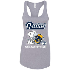 Los Angeles Rams Gateway To Victory Super Bowl 2019 Snoopy Football Nfl Women Tank Top Women Tank Top - parenttees