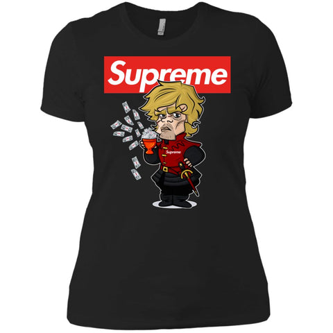 Supreme Tyrion Game Of Thrones T-shirt Women Cotton T-Shirt Black / X-Small Women Cotton T-Shirt - parenttees