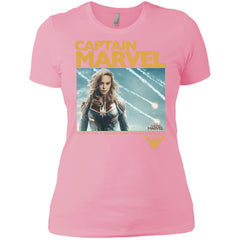 Captain Marvel Vintage Movie Poster Style Women Cotton T-Shirt Women Cotton T-Shirt - parenttees