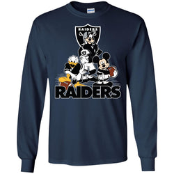 Mickey Mouse Oakland Raiders American Football Nfl Sports Shirt Men Long Sleeve Shirt