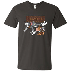 Louis Vuitton Cartoon Tom And Jerry T-shirt Men V-Neck T-Shirt Men V-Neck T-Shirt - parenttees