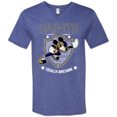 Nfl – New Orleans Saints Totally Awesome Mickey Mouse Super Bowl 2019 Football Men V-Neck T-Shirt Men V-Neck T-Shirt - parenttees