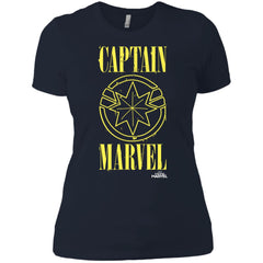 Captain Marvel Yellow Paint Drip Logo Women Cotton T-Shirt Women Cotton T-Shirt - parenttees