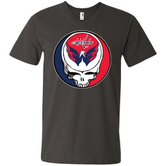 Washington Capitals Grateful Dead Steal Your Face Hockey Nhl Shirts Men V-Neck T-Shirt Men V-Neck T-Shirt - parenttees