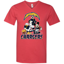 Mickey Mouse Los Angeles Chargers American Football Nfl Sports Shirt Men V-Neck T-Shirt