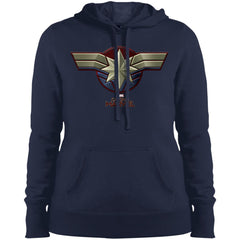 Marvel Captain Marvel Movie Chest Symbol Women Hooded Sweatshirt Women Hooded Sweatshirt - parenttees