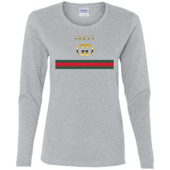 Gucci Logo Vintage Women Long Sleeve Shirt Women Long Sleeve Shirt - parenttees