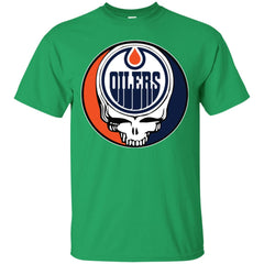 Edmonton Oilers Grateful Dead Steal Your Face Hockey Nhl Shirts Men Cotton T-Shirt Men Cotton T-Shirt - parenttees