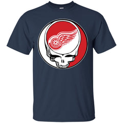 Detroit Red Wings Grateful Dead Steal Your Face Hockey Nhl Shirts Men Cotton T-Shirt Men Cotton T-Shirt - parenttees