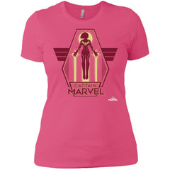 Captain Marvel Red Yellow Flight Powers Women Cotton T-Shirt Women Cotton T-Shirt - parenttees