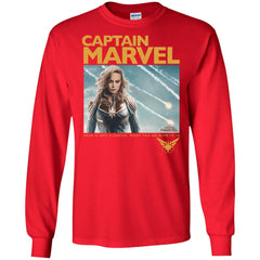 Captain Marvel Vintage Movie Poster Style Men Long Sleeve Shirt Men Long Sleeve Shirt - parenttees