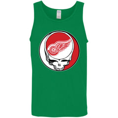 Detroit Red Wings Grateful Dead Steal Your Face Hockey Nhl Shirts Men Cotton Tank Men Cotton Tank - parenttees