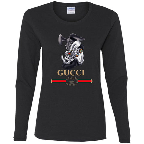 Gucci Rabbit Movie Disney T-shirt Women Long Sleeve Shirt Black / S Women Long Sleeve Shirt - parenttees